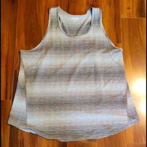 Workout Tank Loose Fitting/Gray & Aqua